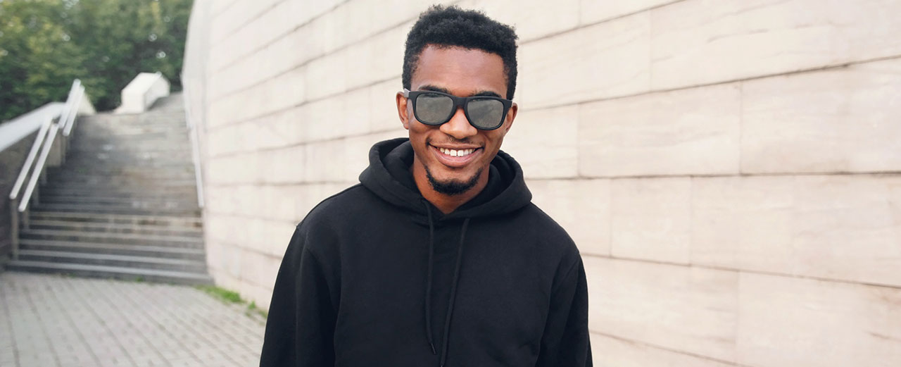 young man wearing sunglasses
